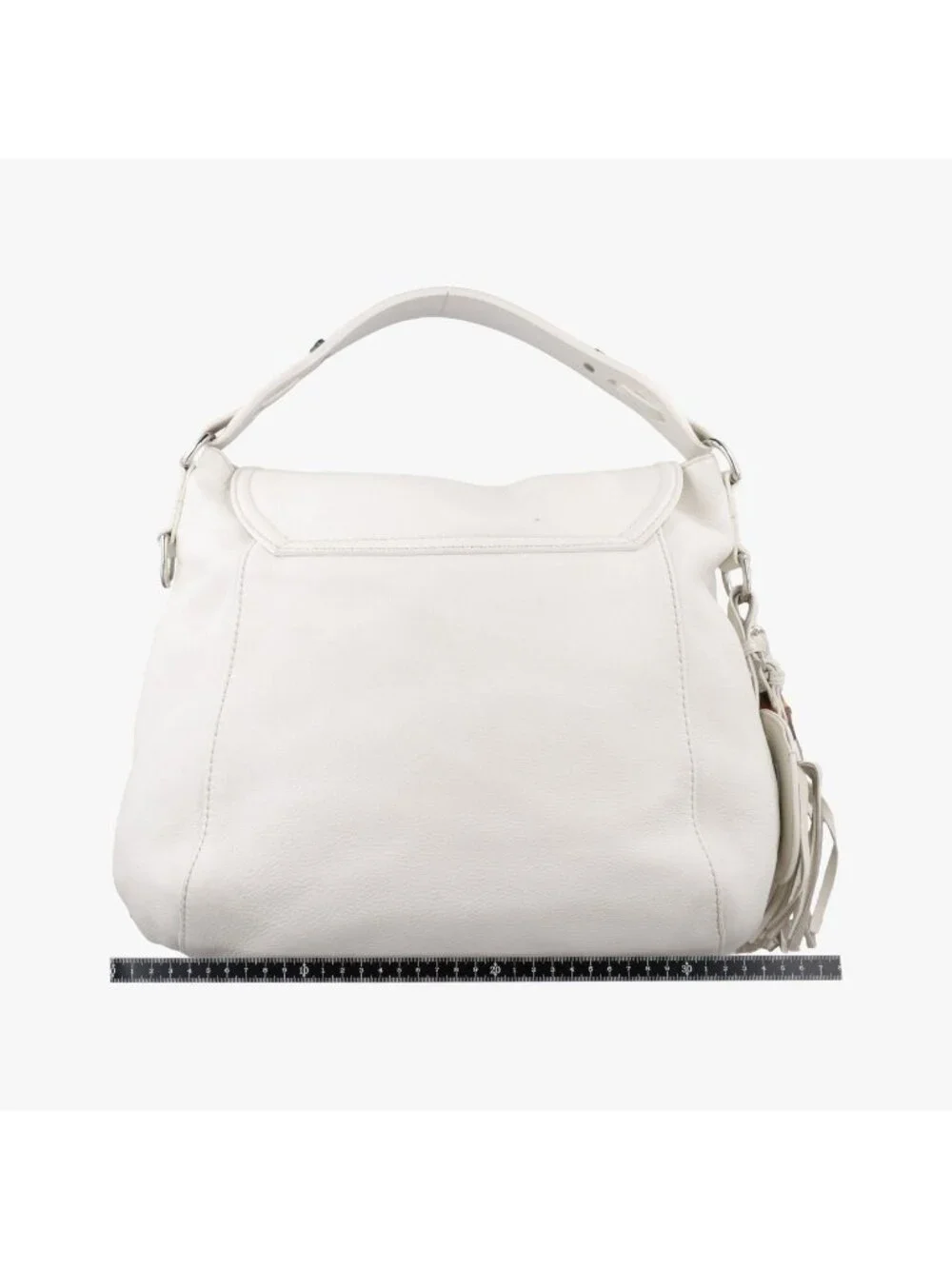 Gucci Guccissima Large Techno Horsebit Hobo White Leather